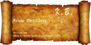 Knap Bettina névjegykártya